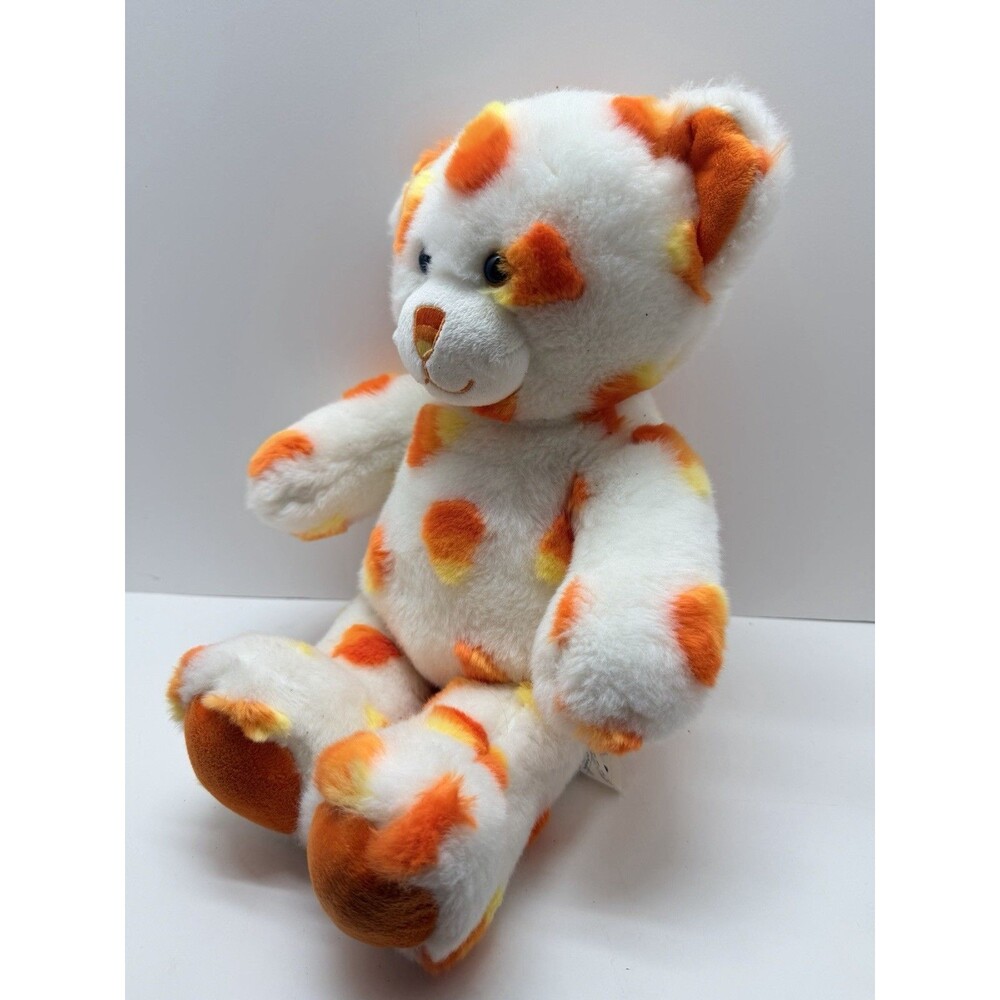 Build A Bear Halloween Candy Corn Teddy 2010 Orange Feet Furry Plush 16” Retired - Picture 11 of 11